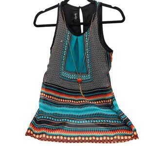 By&by Blouse Juniors Size Small By & By Shirt Sleeveless Attached Necklace